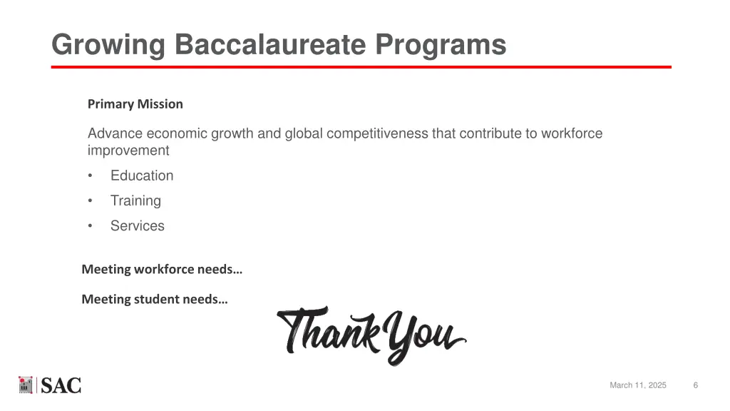 growing baccalaureate programs