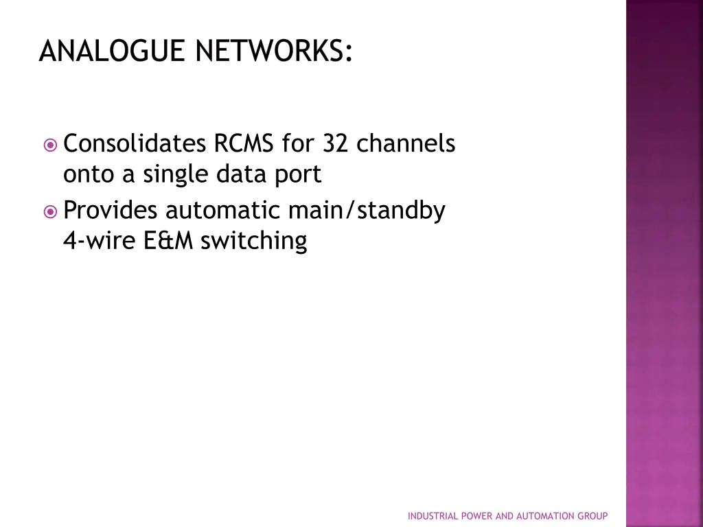 analogue networks