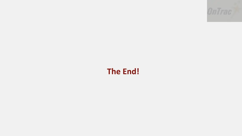 the end