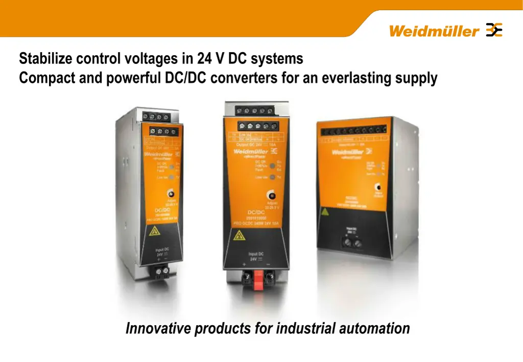 stabilize control voltages in 24 v dc systems