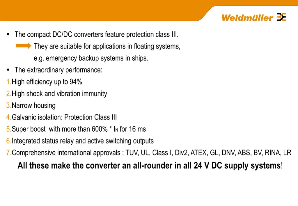 the compact dc dc converters feature protection