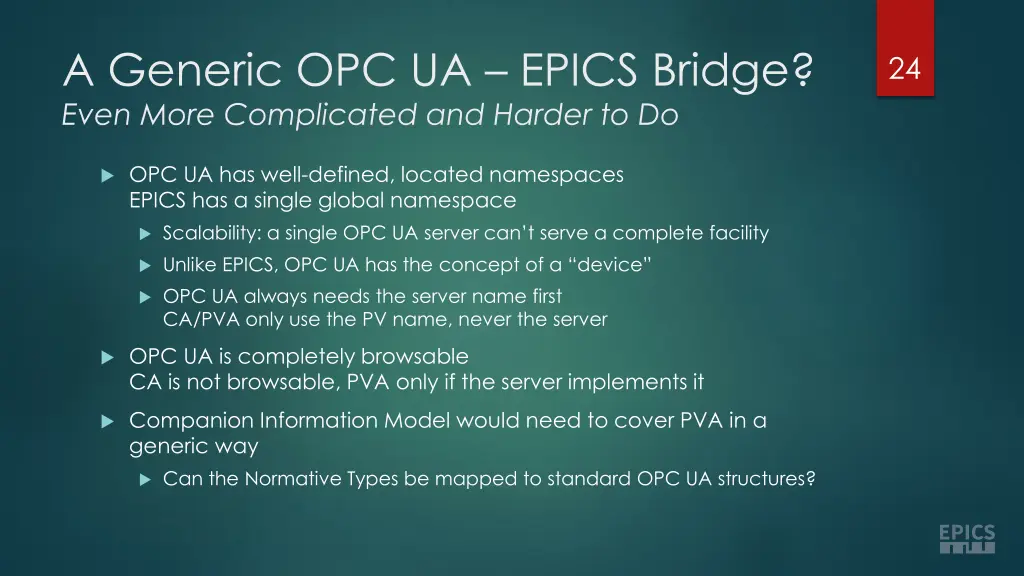 a generic opc ua epics bridge even more