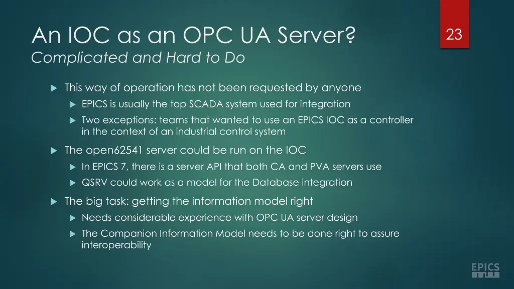 an ioc as an opc ua server complicated and hard