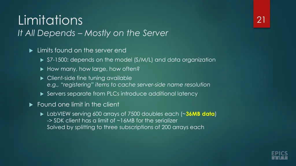 limitations it all depends mostly on the server
