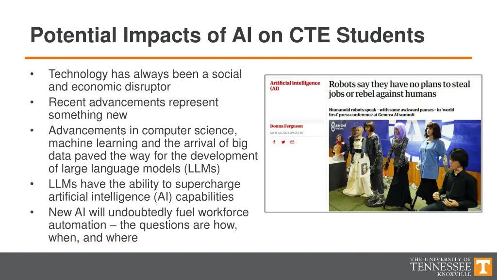 potential impacts of ai on cte students