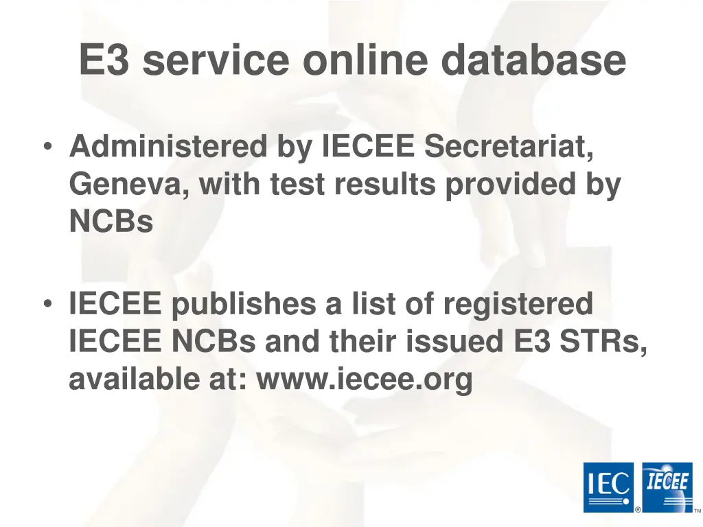 e3 service online database