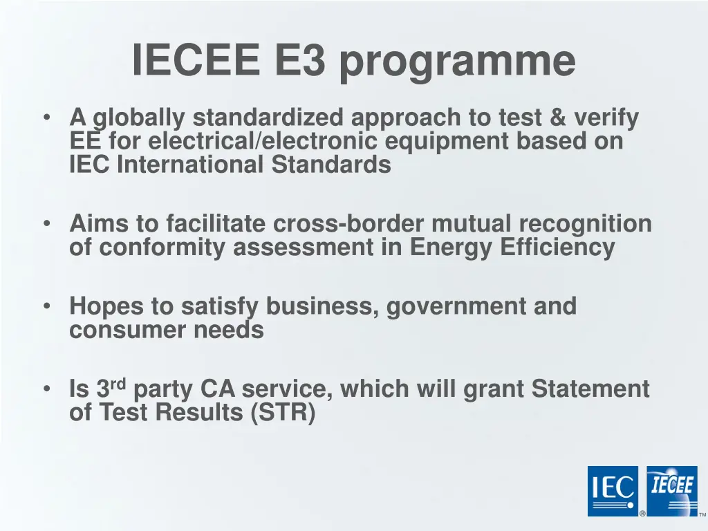 iecee e3 programme