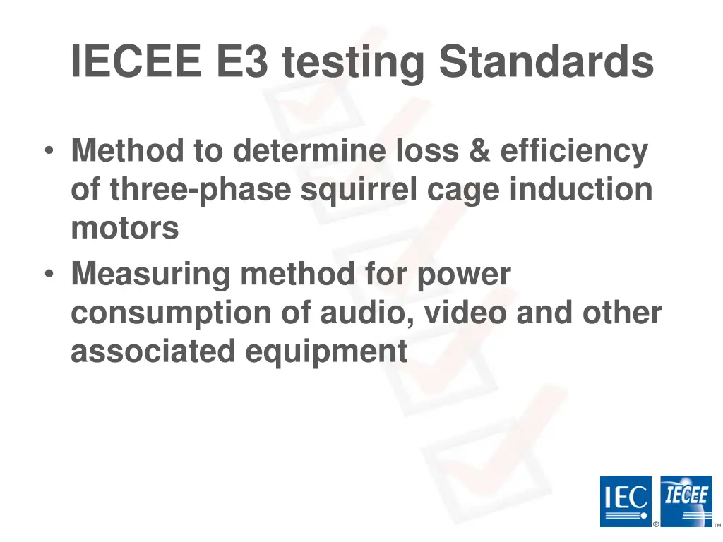 iecee e3 testing standards 2