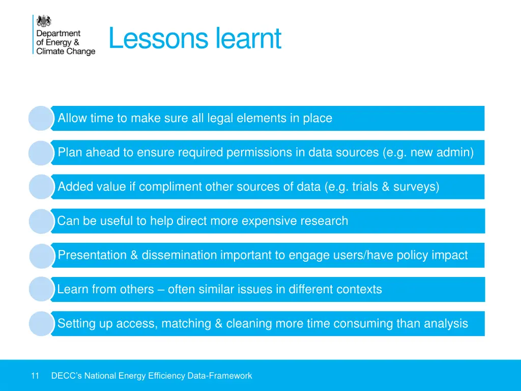 lessons learnt