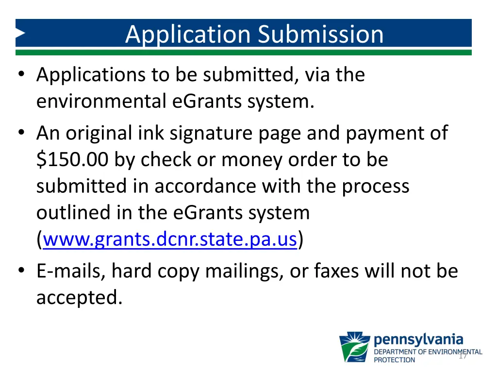 application submission
