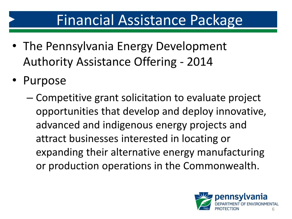 financial assistance package