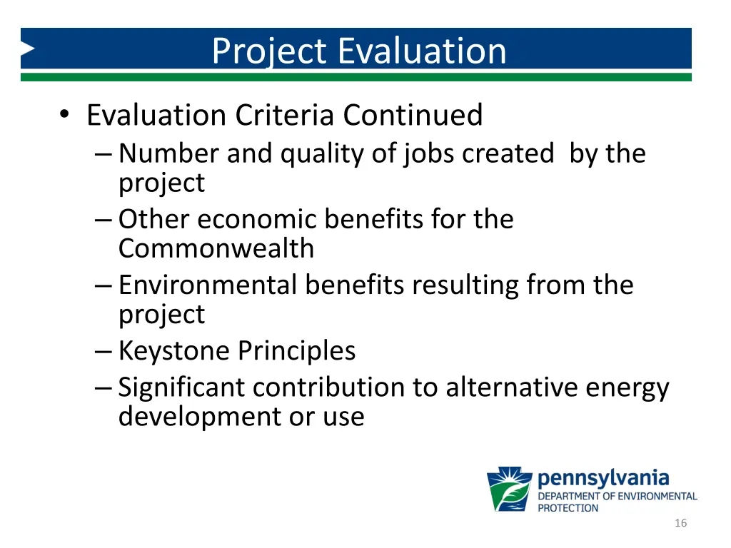 project evaluation 1
