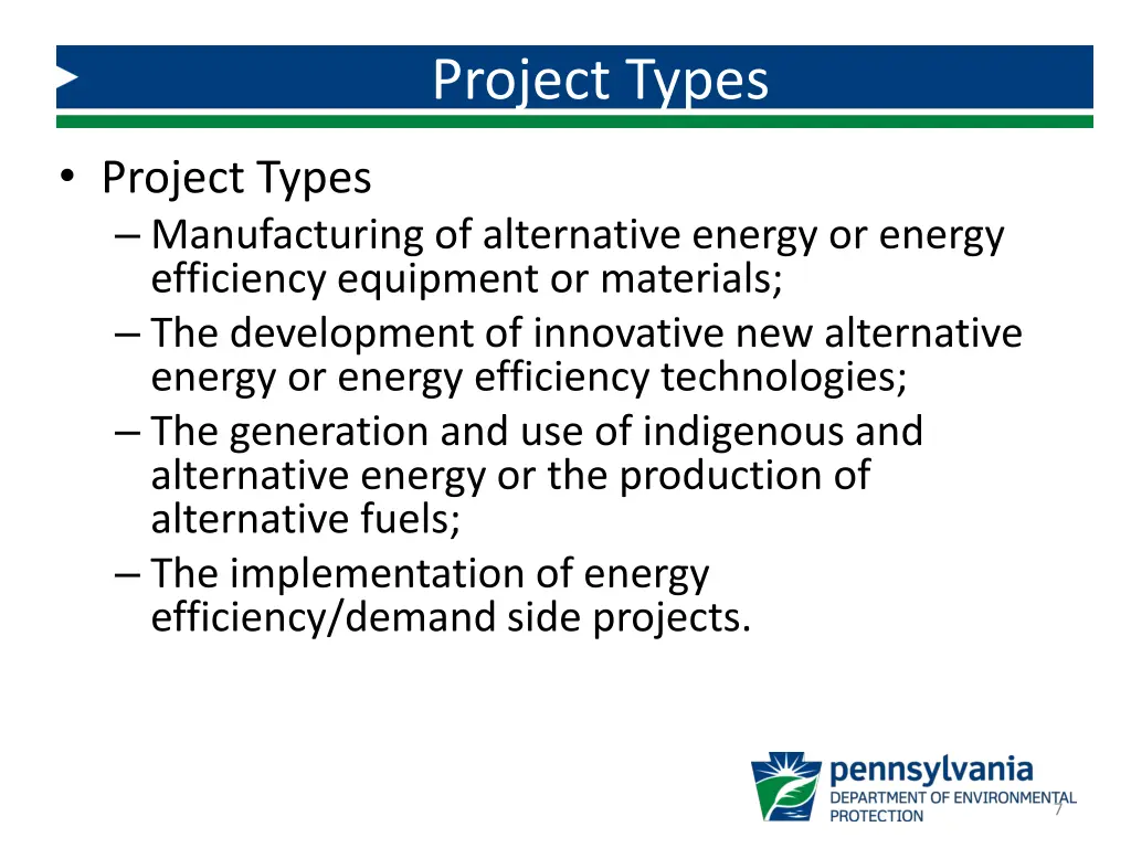 project types