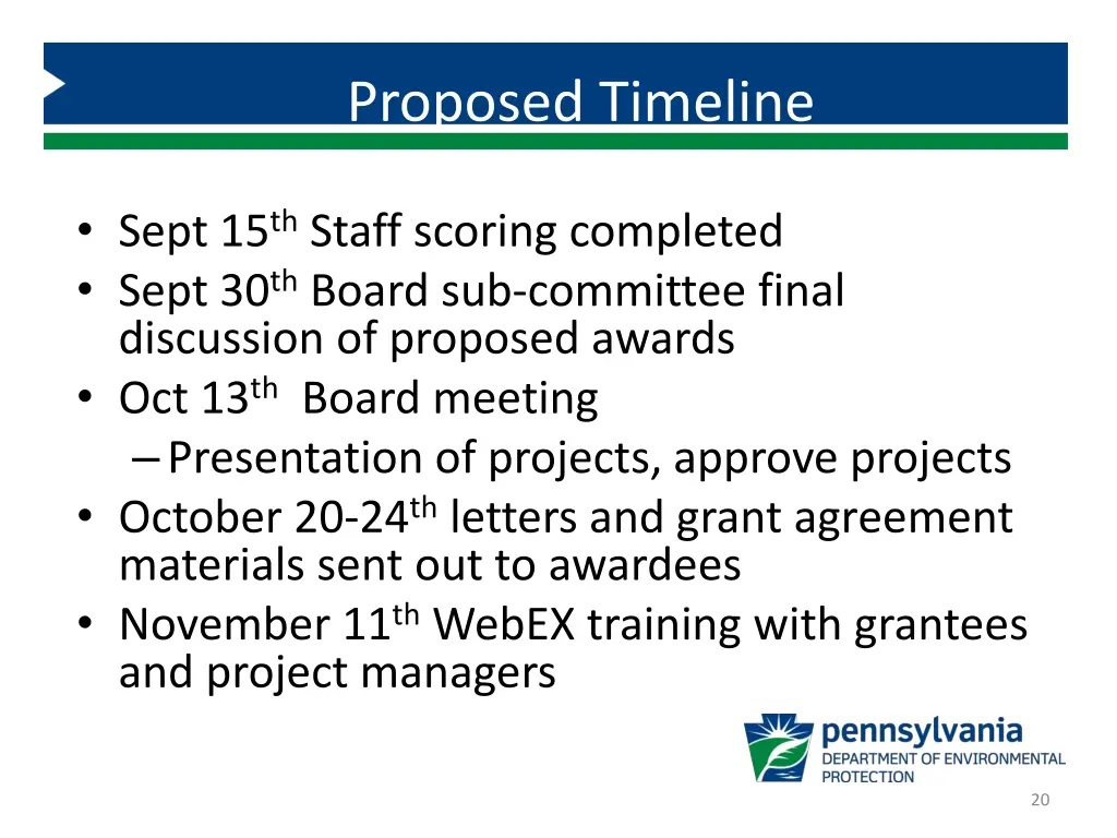 proposed timeline 1