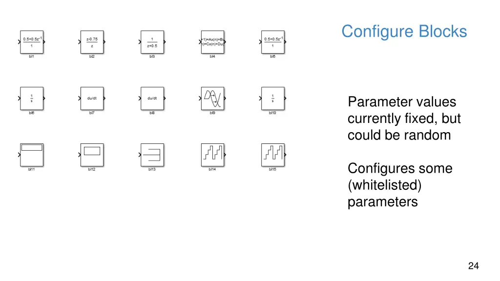 configure blocks