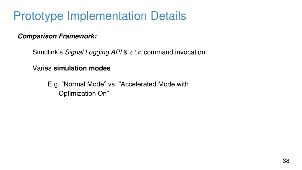 prototype implementation details