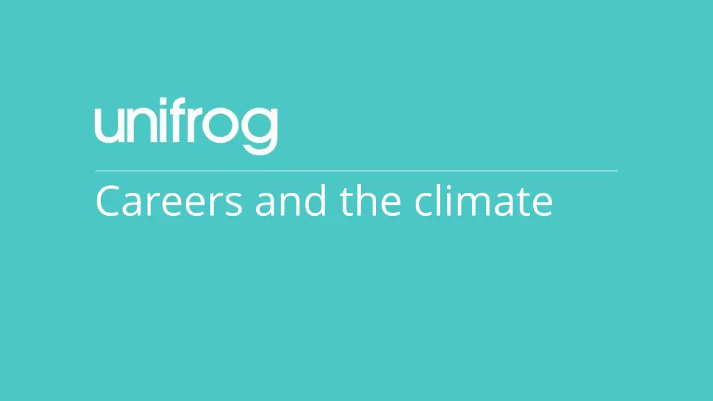 careers and the climate