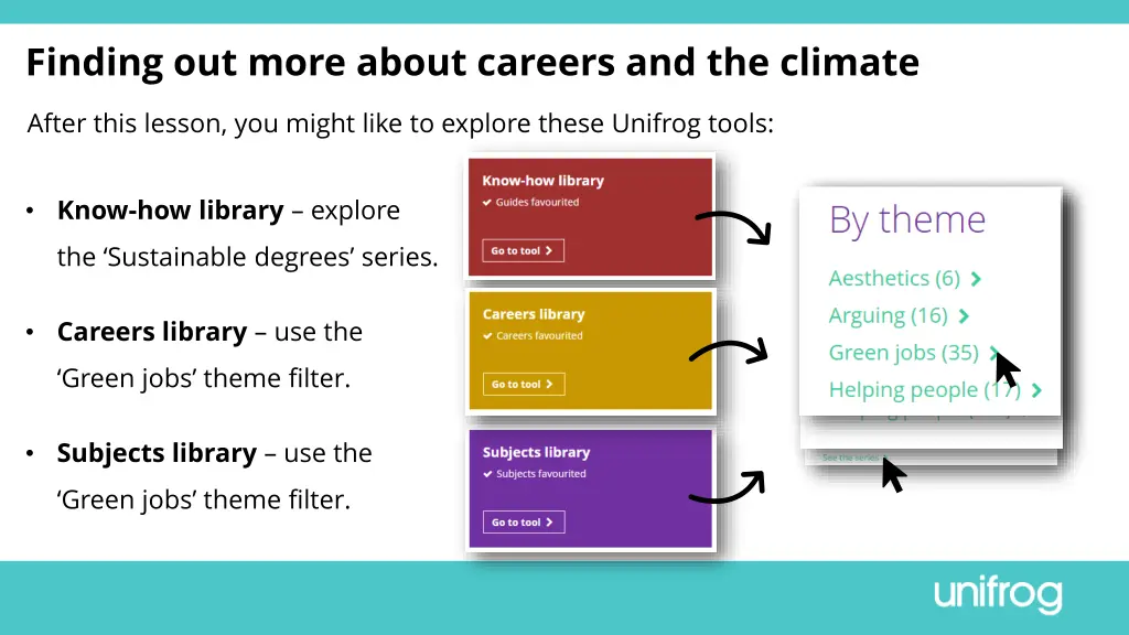 finding out more about careers and the climate