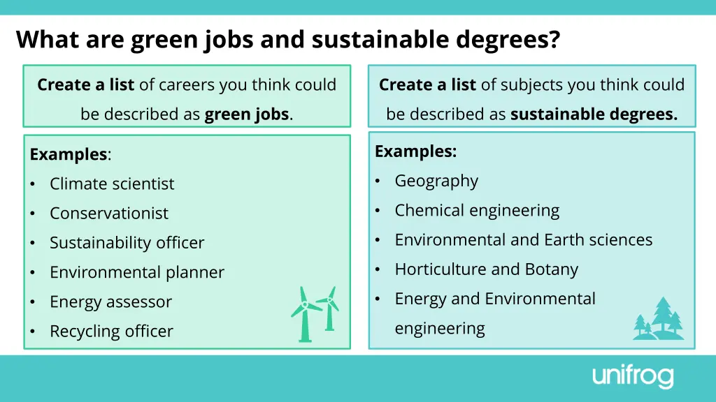 what are green jobs and sustainable degrees 2