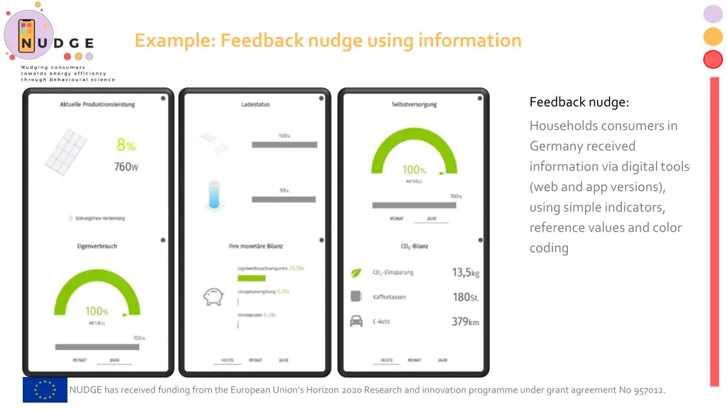 example feedback nudge using information