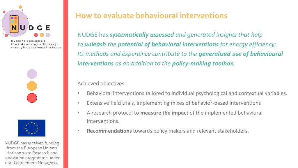 how to evaluate behavioural interventions