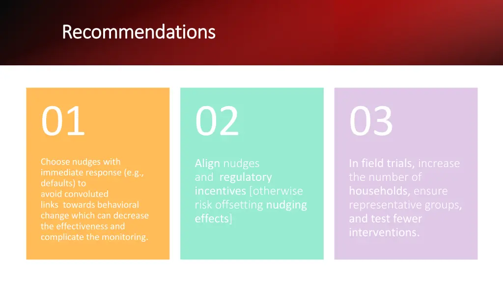 recommendations recommendations