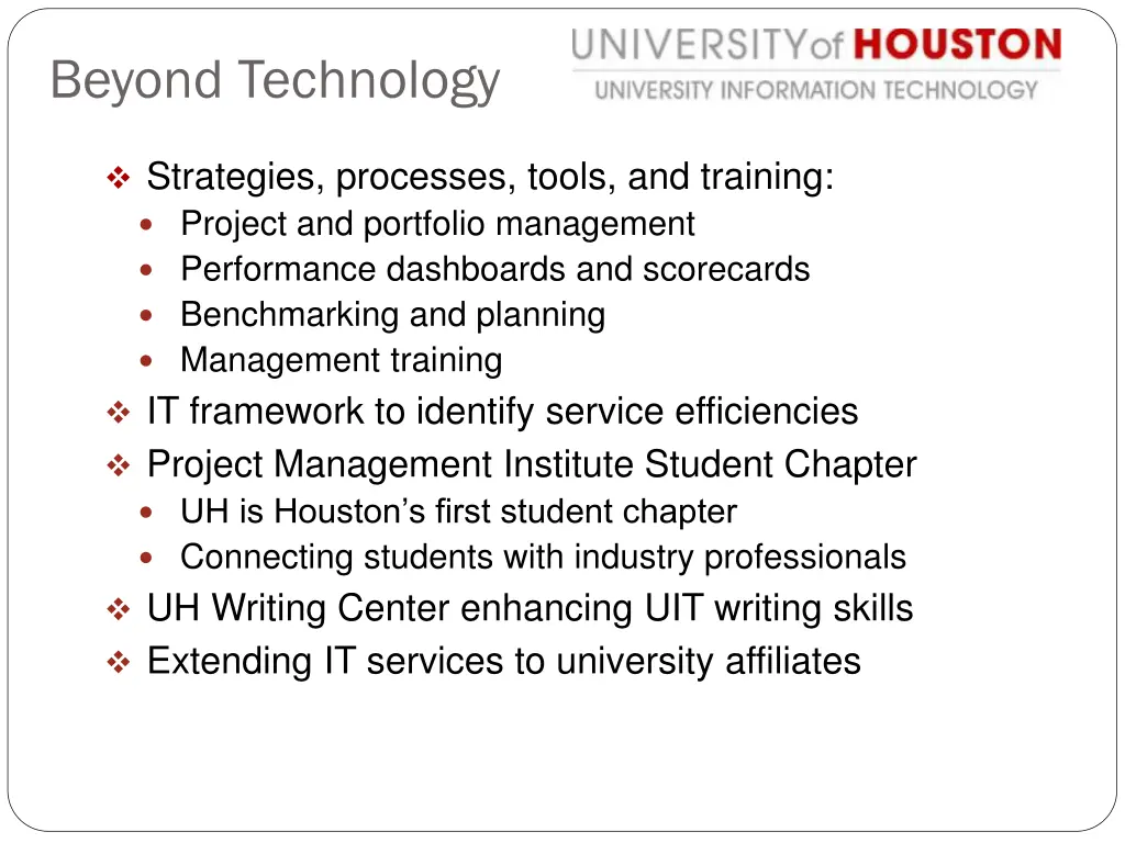 beyond technology