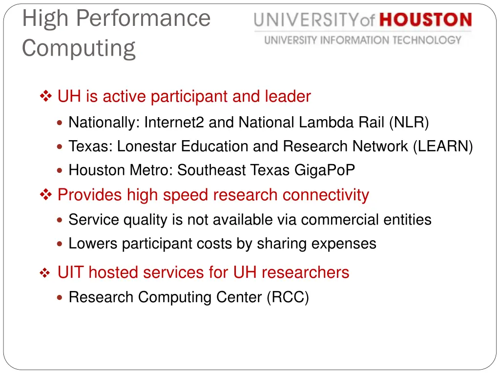 high performance computing