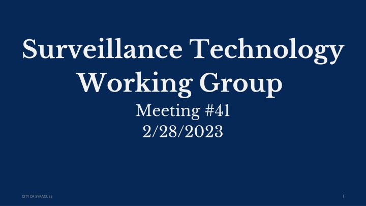 surveillance technology policy and data governance