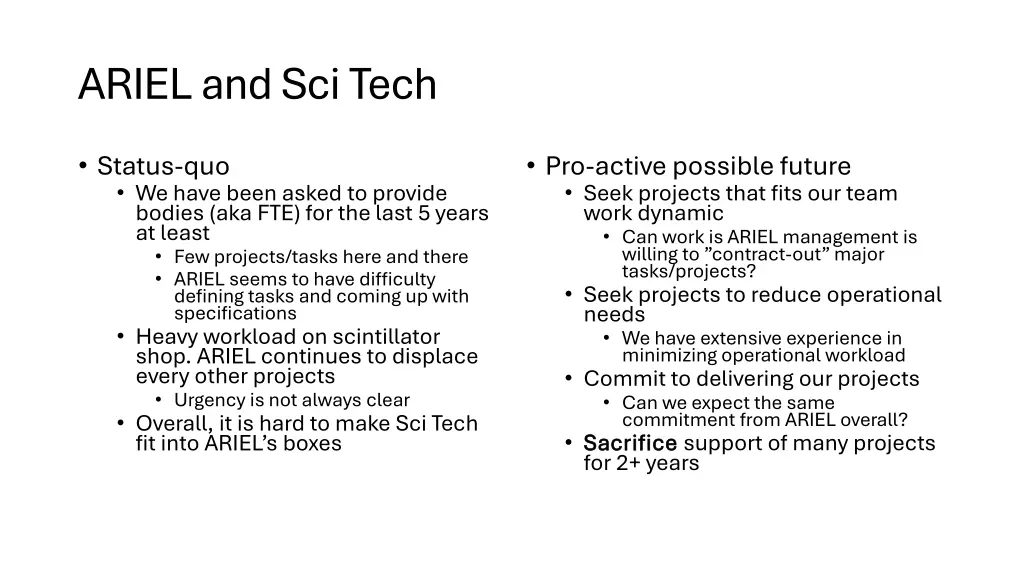 ariel and sci tech