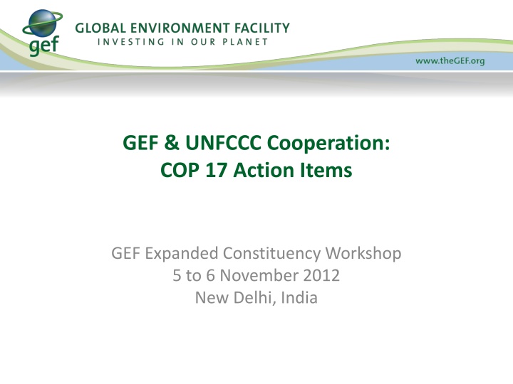 gef unfccc cooperation cop 17 action items