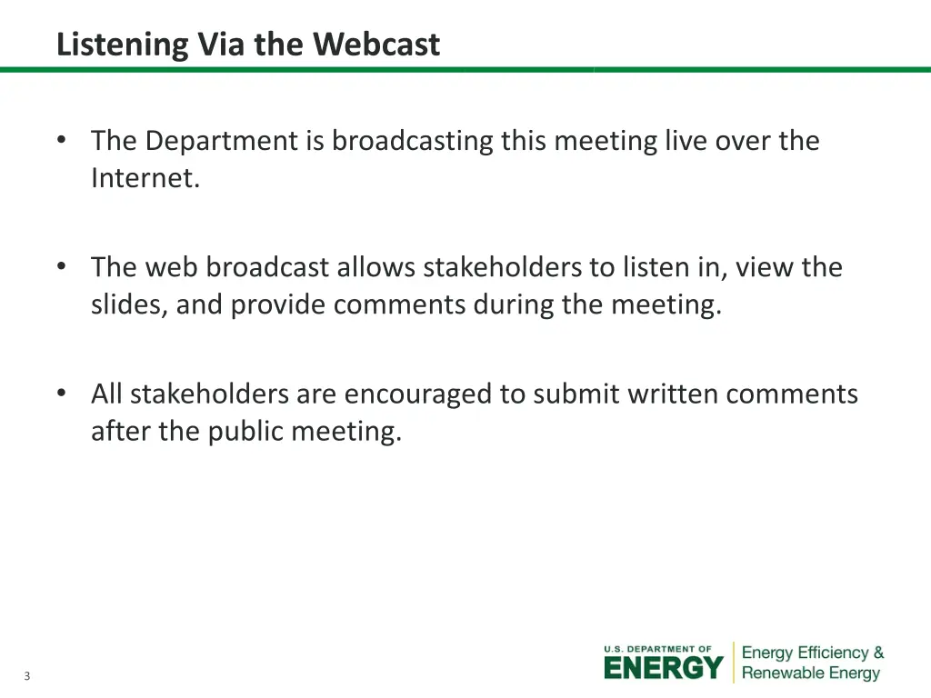 listening via the webcast