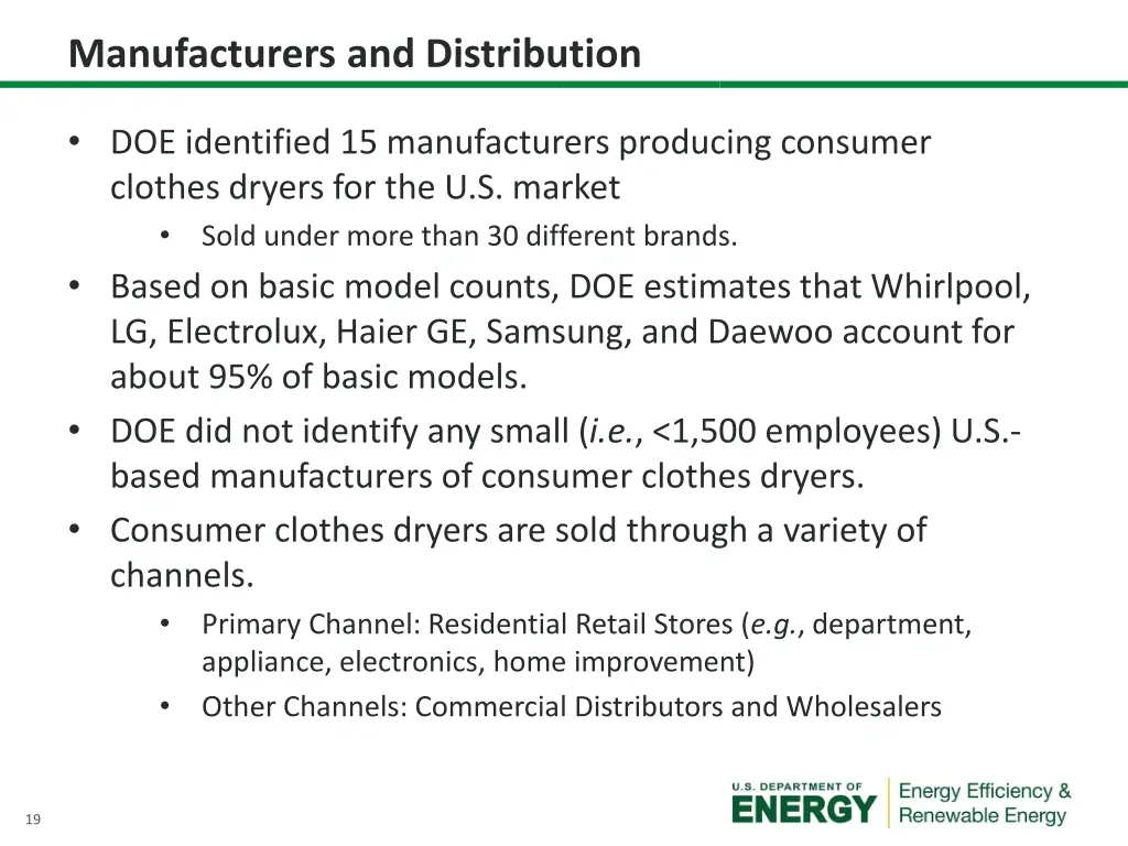 manufacturers and distribution