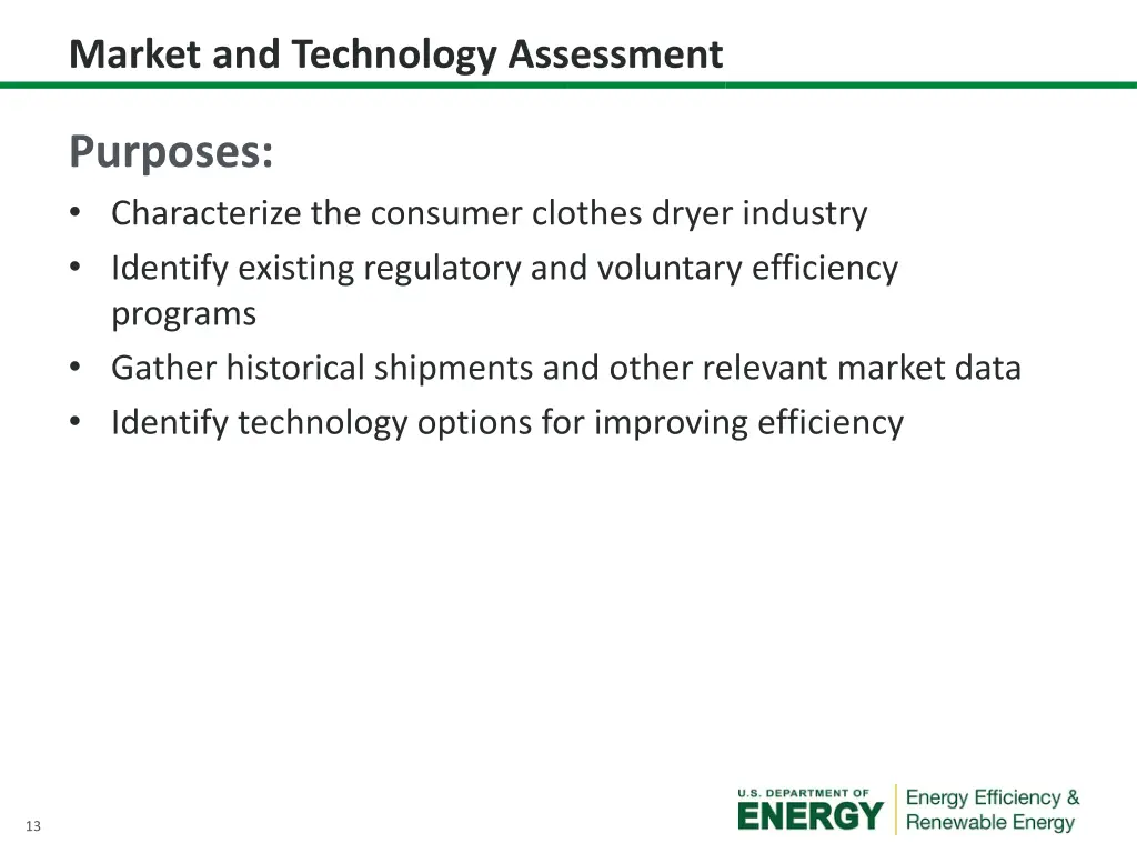 market and technology assessment