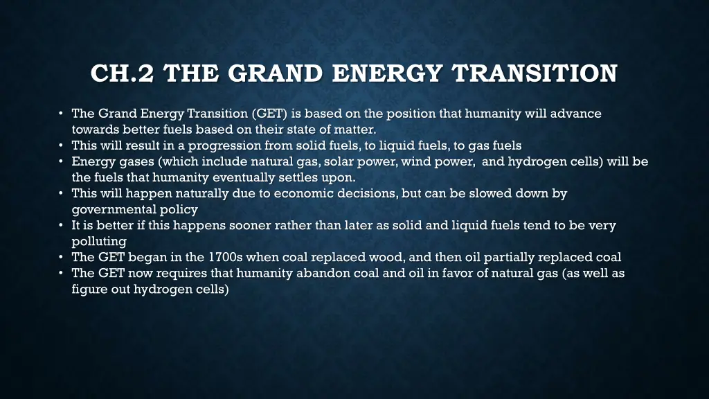 ch 2 the grand energy transition