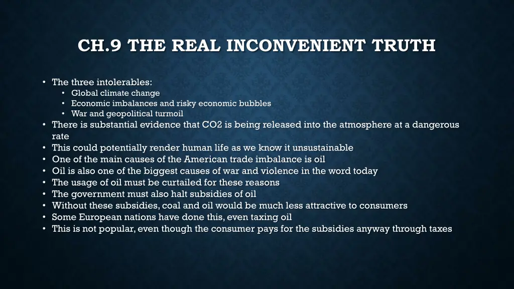 ch 9 the real inconvenient truth