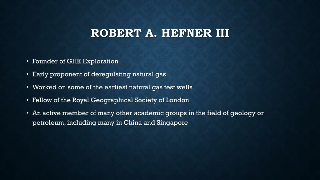 robert a hefner iii