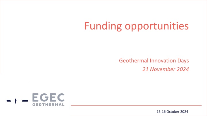 funding opportunities