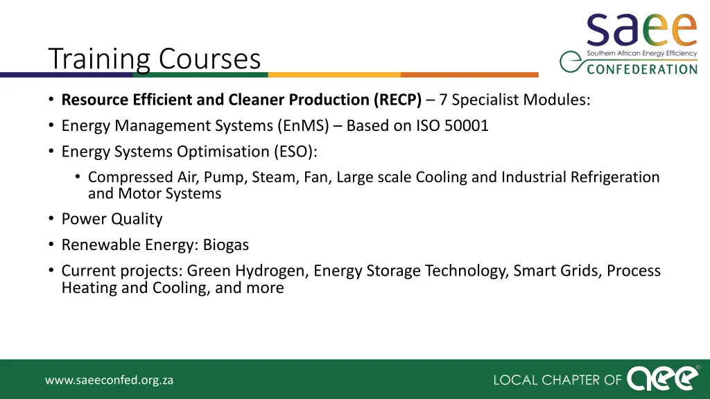 training courses