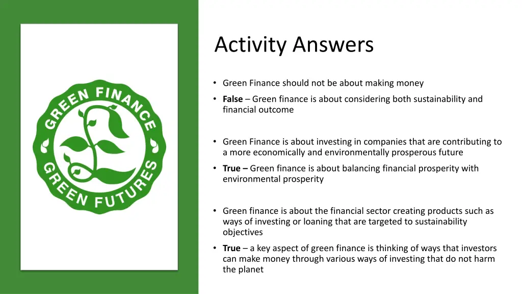 activity answers
