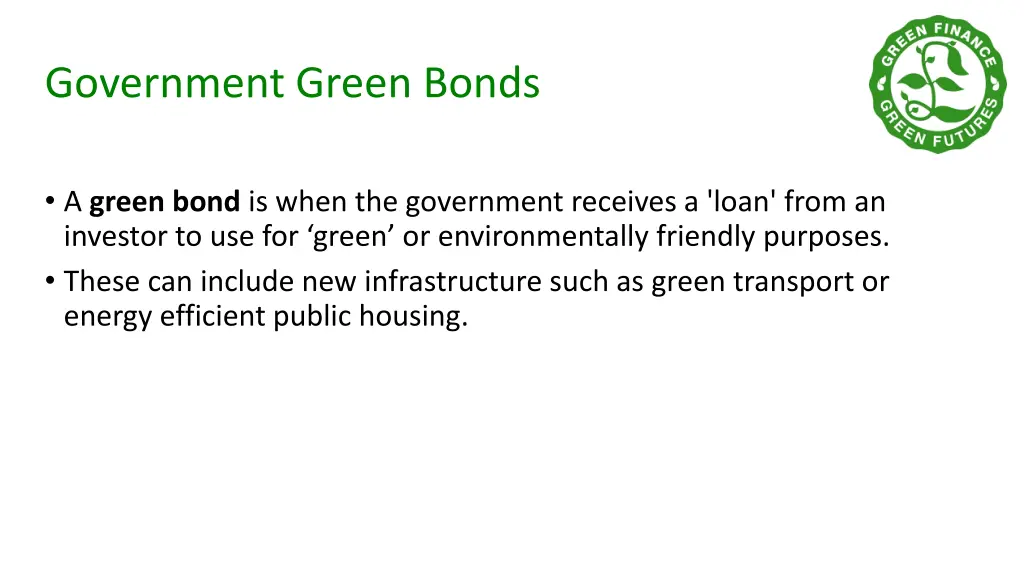 government green bonds