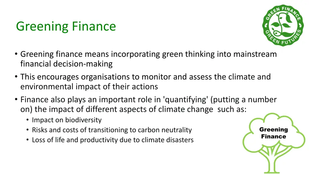 greening finance