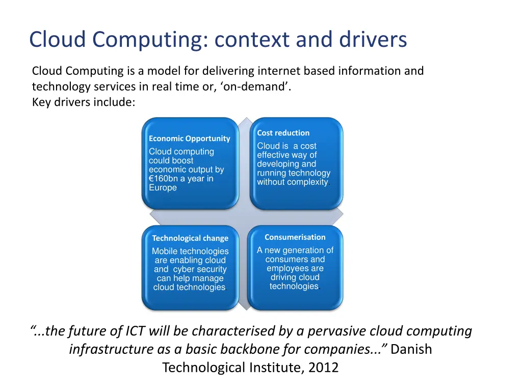 cloud computing context and drivers