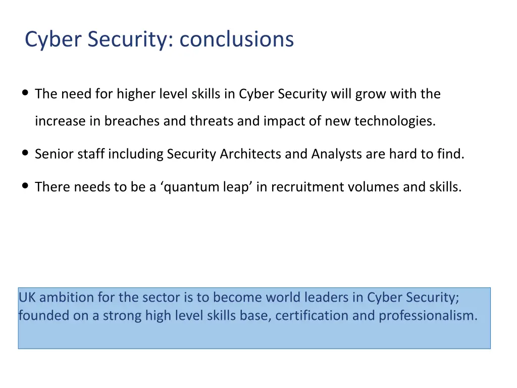 cyber security conclusions