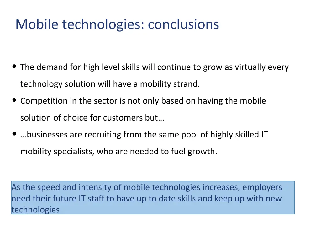 mobile technologies conclusions