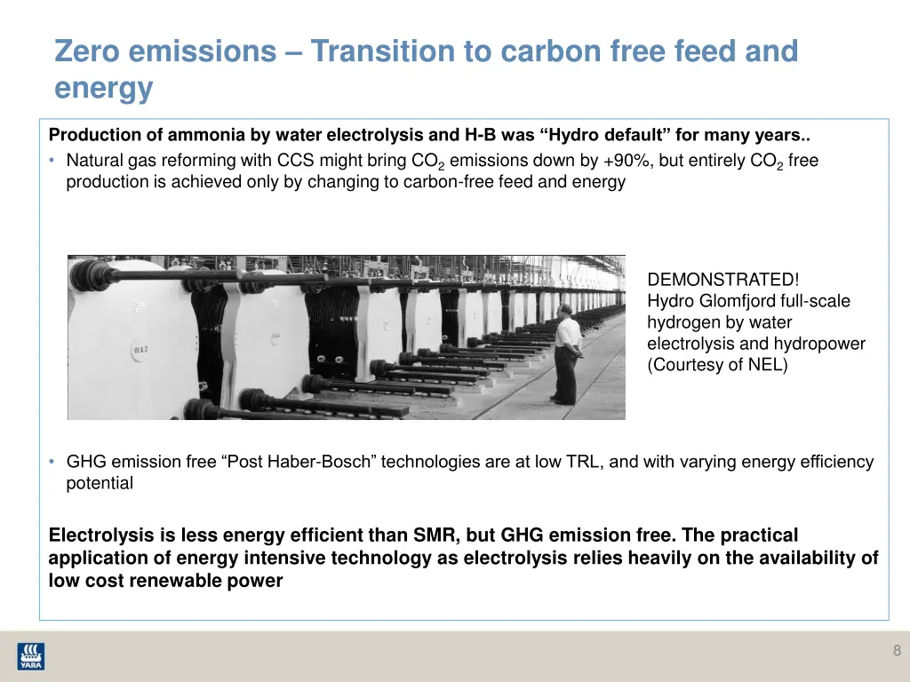 zero emissions transition to carbon free feed
