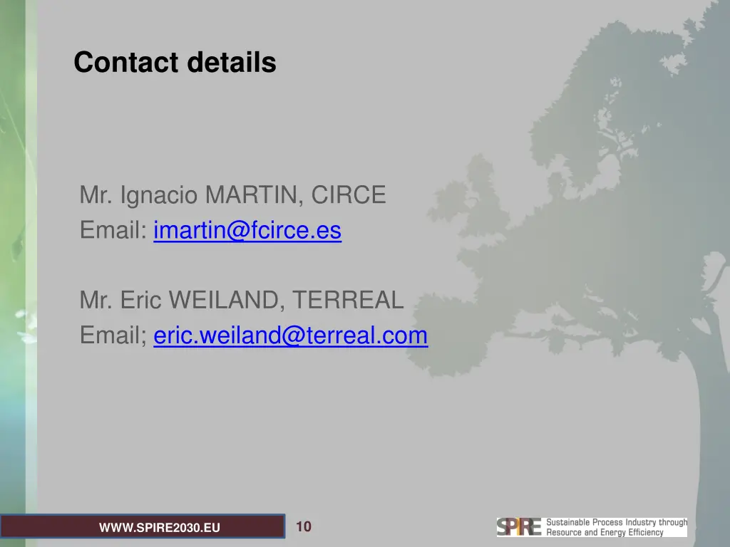 contact details