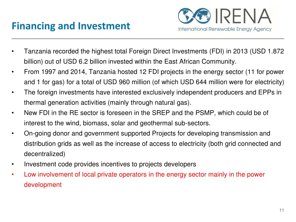 financing and investment