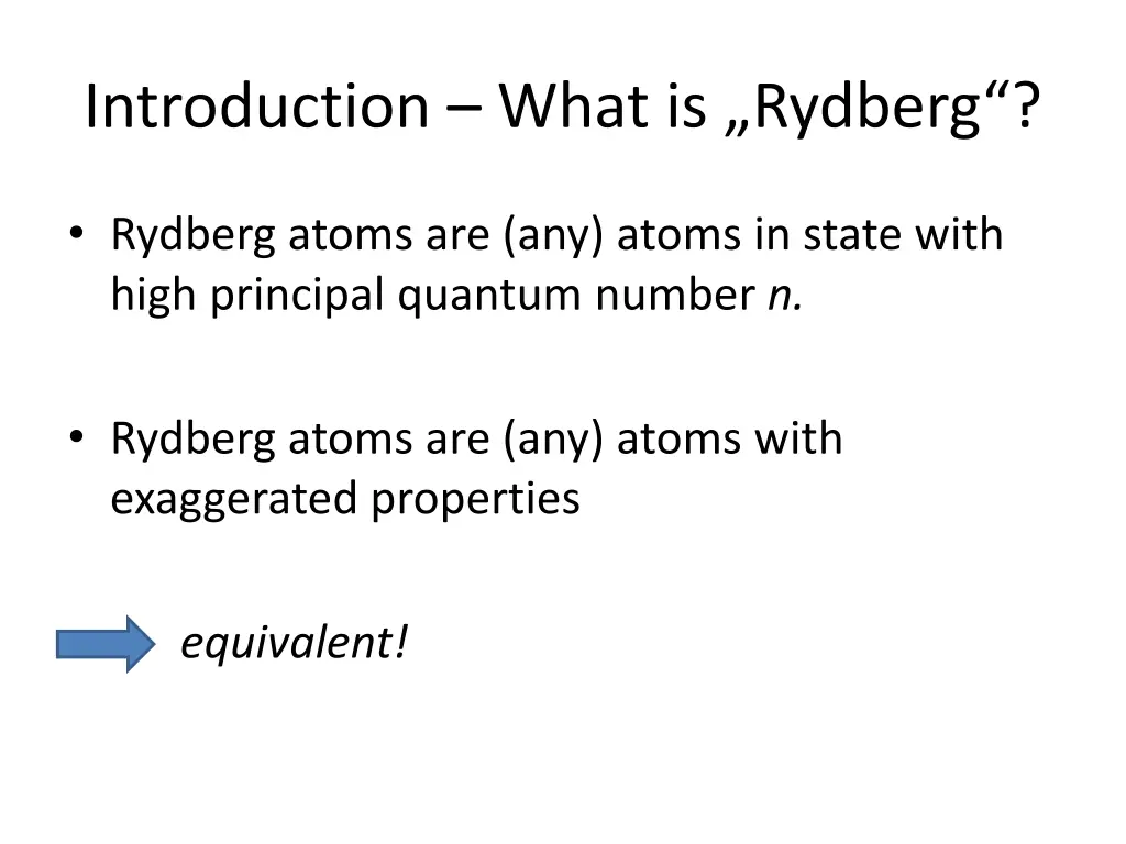 introduction what is rydberg