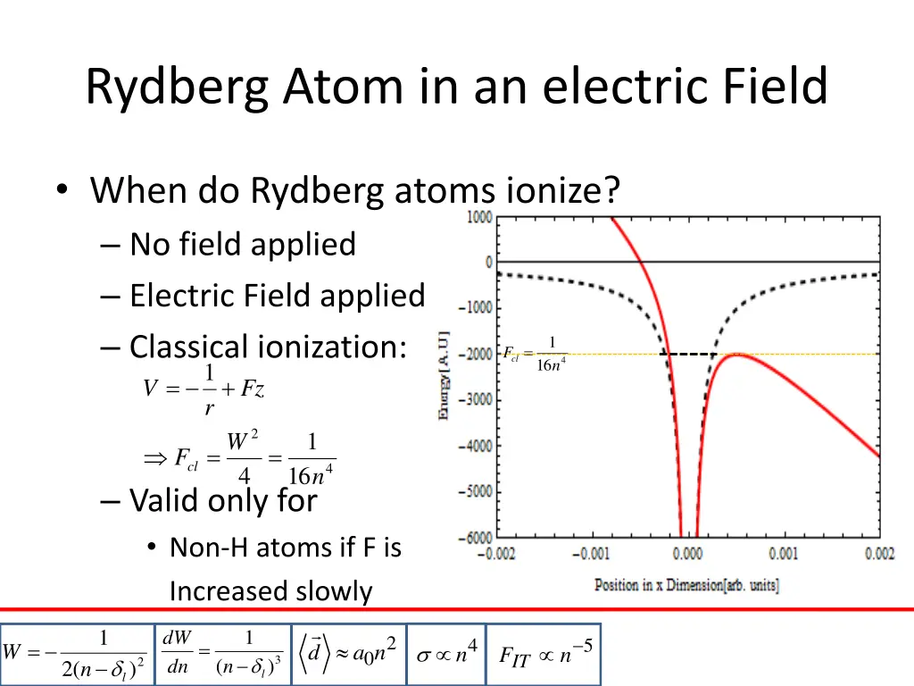rydberg atom in an electric field 1